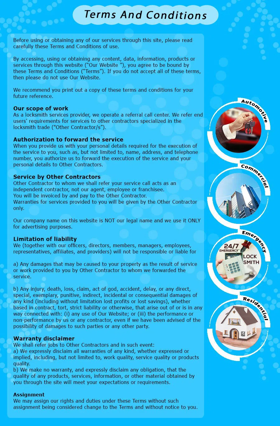 Seal Beach Locksmith Service, Seal Beach, CA 562-566-4254 - TermsAndCondition-13